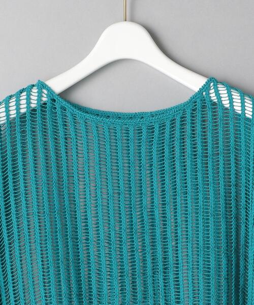 BEAUTY&YOUTH UNITED ARROWS（ビューティーアンドユースユナイテッドアローズ）の「BY 麻ブレンドメッシュショートスリーブ ニット -ウォッシャブル-（ニット/セーター・レディース・ブラック/ターコイズブルー/モカ・FREE）」の14枚目の写真