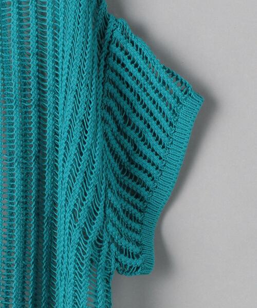 BEAUTY&YOUTH UNITED ARROWS（ビューティーアンドユースユナイテッドアローズ）の「BY 麻ブレンドメッシュショートスリーブ ニット -ウォッシャブル-（ニット/セーター・レディース・ブラック/ターコイズブルー/モカ・FREE）」の15枚目の写真