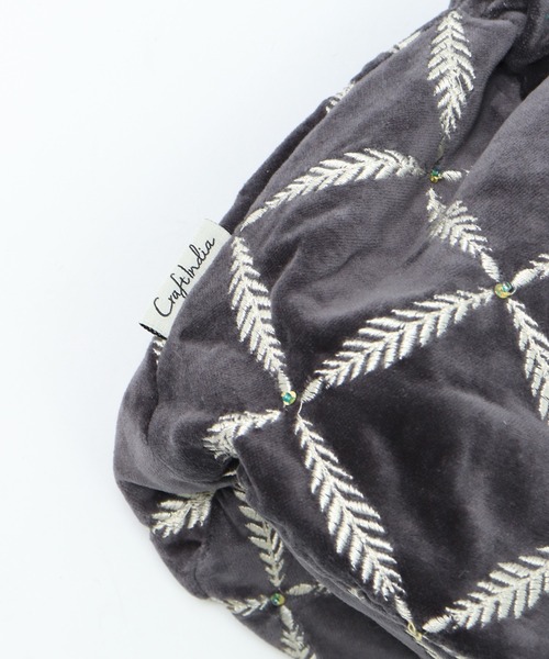 salle de bal（サルデバル）の「【 Craft India by PEAPOD 】 刺繍＆ビーズ バッグ ミラーミラー/リーフネスト 巾着バック FRH（ショルダーバッグ・レディース・ライトグレー/カーキ/イエロー/ダークグレー・FREE）」の17枚目の写真