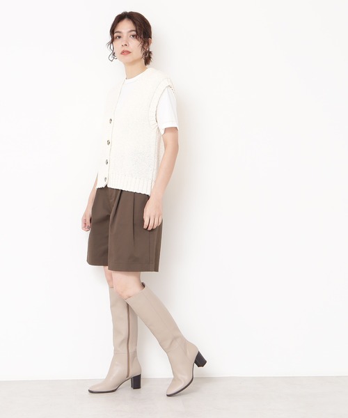 N.（N. Natural Beauty Basic）（エヌエヌナチュラルビューティーベーシック）の「◆サイドジップロングブーツ（ブーツ・レディース・ブラック/ベージュ・22.5/24.5/23.5）」の7枚目の写真