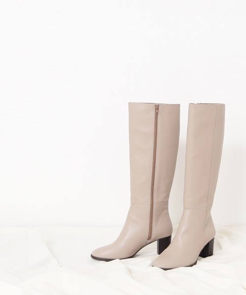 N.（N. Natural Beauty Basic）（エヌエヌナチュラルビューティーベーシック）の「◆サイドジップロングブーツ（ブーツ・レディース・ブラック/ベージュ・22.5/24.5/23.5）」の3枚目の写真