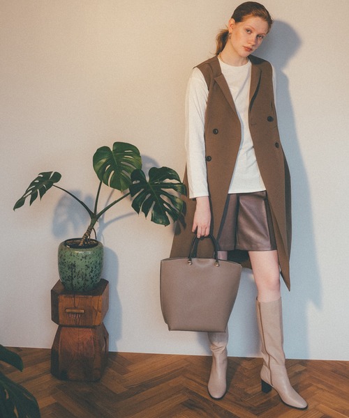 N.（N. Natural Beauty Basic）（エヌエヌナチュラルビューティーベーシック）の「◆サイドジップロングブーツ（ブーツ・レディース・ブラック/ベージュ・22.5/24.5/23.5）」の19枚目の写真