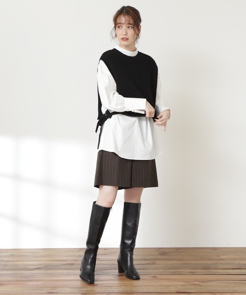 N.（N. Natural Beauty Basic）（エヌエヌナチュラルビューティーベーシック）の「◆サイドジップロングブーツ（ブーツ・レディース・ブラック/ベージュ・22.5/24.5/23.5）」の17枚目の写真