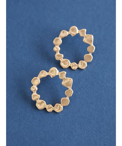 CRAFT STANDARD BOUTIQUE（クラフトスタンダードブティック）の「ツブツブサークルピアス　＊（ピアス（両耳用）・レディース・ゴールド・FREE）」の2枚目の写真