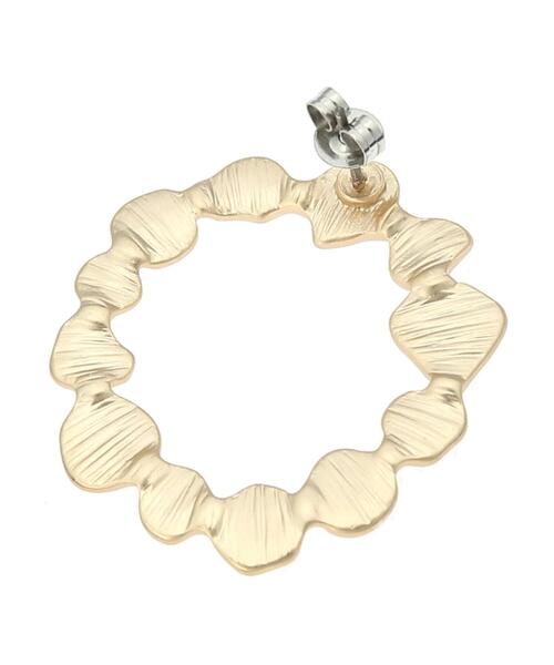 CRAFT STANDARD BOUTIQUE（クラフトスタンダードブティック）の「ツブツブサークルピアス　＊（ピアス（両耳用）・レディース・ゴールド・FREE）」の6枚目の写真