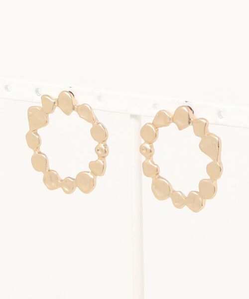 CRAFT STANDARD BOUTIQUE（クラフトスタンダードブティック）の「ツブツブサークルピアス　＊（ピアス（両耳用）・レディース・ゴールド・FREE）」の3枚目の写真