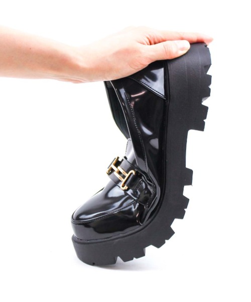 VIVIAN（ヴィヴィアン）の「厚底ビット付きローファー（ローファー・レディース・ブラック/ダークブラウン/ゼブラ・LL/S/M/L）」の8枚目の写真