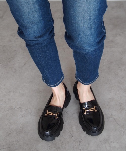 VIVIAN（ヴィヴィアン）の「厚底ビット付きローファー（ローファー・レディース・ブラック/ダークブラウン/ゼブラ・LL/S/M/L）」の14枚目の写真