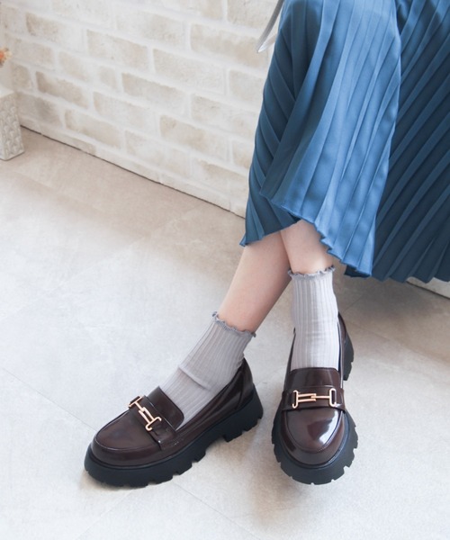 VIVIAN（ヴィヴィアン）の「厚底ビット付きローファー（ローファー・レディース・ブラック/ダークブラウン/ゼブラ・LL/S/M/L）」の22枚目の写真