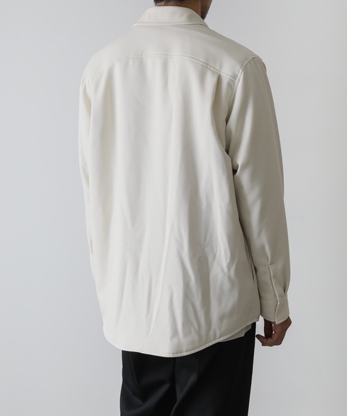 KAZUYUKI KUMAGAI ATTACHMENT（カズユキクマガイアタッチメント）の「PE SERGE FULLY LINED SHIRT JACKET（ブルゾン・メンズ・ブラック/オフホワイト・2/1）」の14枚目の写真