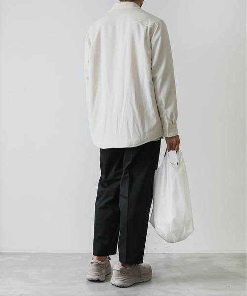 KAZUYUKI KUMAGAI ATTACHMENT（カズユキクマガイアタッチメント）の「PE SERGE FULLY LINED SHIRT JACKET（ブルゾン・メンズ・ブラック/オフホワイト・2/1）」の21枚目の写真