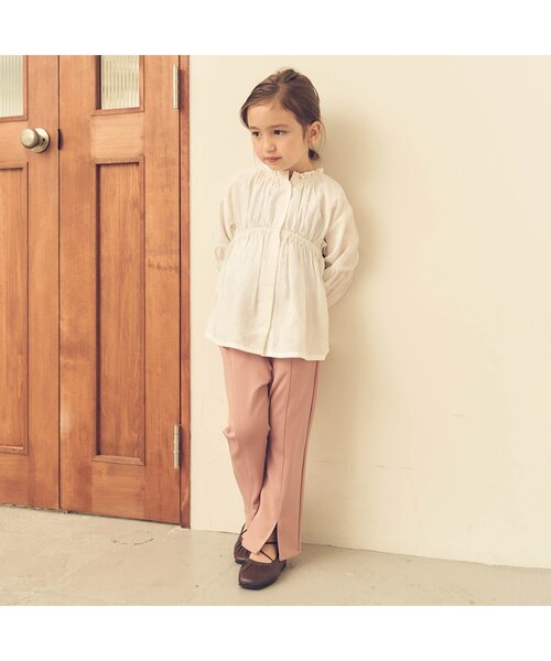 apres les cours(アプレレクール)の「センタープリーツフレアパンツ 10分丈(その他パンツ・キッズ・ブラウン/オレンジ・80/90/100/110/120/130/140)」の7枚目の写真