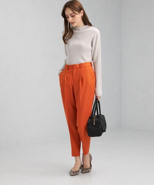 green label relaxing（グリーンレーベルリラクシング）の「TR マジコ タック テーパード パンツ -マシーンウォッシャブル-（その他パンツ・レディース・ブラック/オリーブ/オレンジ系その他/その他1/ピンク・44/46/40/38/42/36/34）」の7枚目の写真