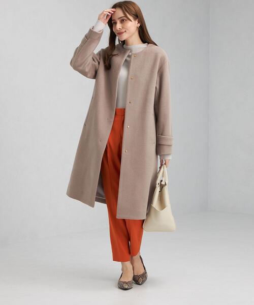 green label relaxing（グリーンレーベルリラクシング）の「TR マジコ タック テーパード パンツ -マシーンウォッシャブル-（その他パンツ・レディース・ブラック/オリーブ/オレンジ系その他/その他1/ピンク・44/46/40/38/42/36/34）」の15枚目の写真