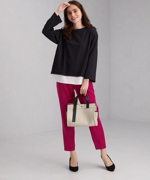 green label relaxing（グリーンレーベルリラクシング）の「TR マジコ タック テーパード パンツ -マシーンウォッシャブル-（その他パンツ・レディース・ブラック/オリーブ/オレンジ系その他/その他1/ピンク・44/46/40/38/42/36/34）」の22枚目の写真