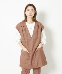 CIAOPANIC | Vネックショルダータックジレ/セットアップ着用可能(ベスト)