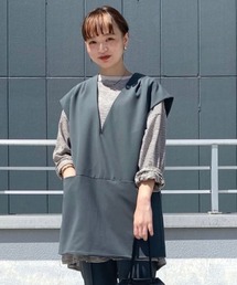 CIAOPANIC | Vネックショルダータックジレ/セットアップ着用可能(ベスト)