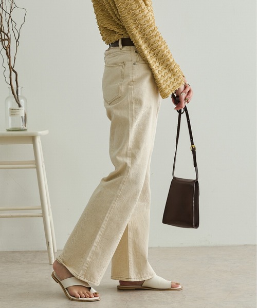 Ambre Neige（アンブルネージュ）の「フレアデニムパンツ／【WEB/EC限定商品】（デニムパンツ・レディース・サックスブルー/アイボリー・FREE）」の20枚目の写真