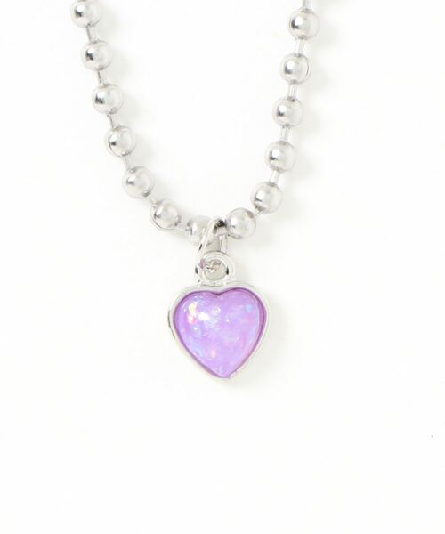 Ein（アイン）の「Ein/ガーリーチェーンネックレス（ネックレス・レディース・ホワイト/パープル/シルバー/ブルー・FREE）」の9枚目の写真