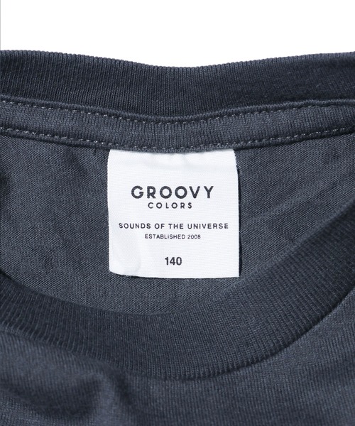 GROOVY COLORS（グルービーカラーズ）の「GROOVY COLORS/グルービーカラーズ テンジク METAL BAT WING L/S TEE 袖ロゴ ロンT オーバーサイズ（Tシャツ/カットソー・キッズ・ホワイト/ブラック・130/140）」の9枚目の写真