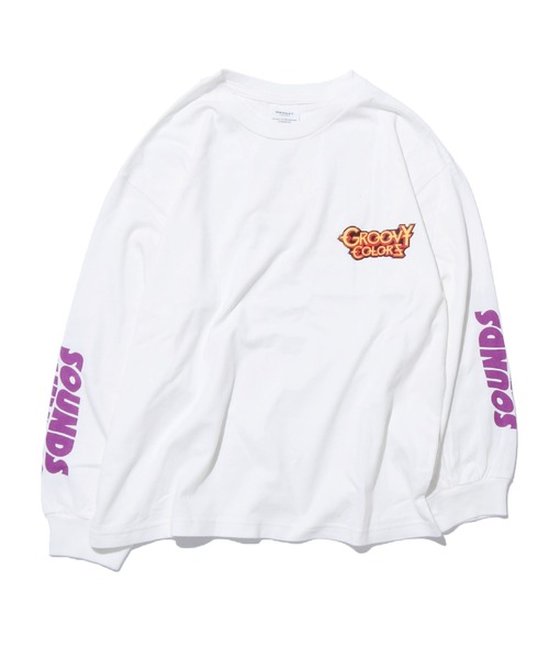GROOVY COLORS（グルービーカラーズ）の「GROOVY COLORS/グルービーカラーズ テンジク METAL BAT WING L/S TEE 袖ロゴ ロンT オーバーサイズ（Tシャツ/カットソー・キッズ・ホワイト/ブラック・130/140）」の20枚目の写真