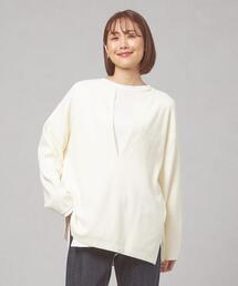 closet story | ＜closet story（クローゼットストーリー）＞キーネック ユルプルオーバー ニット -ウォッシャブル-(ニット/セーター)