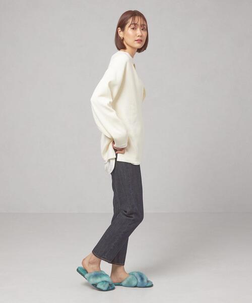 closet story(クローゼットストーリー)の「【WEB限定】<closet story>キーネック ユルプルオーバー ニット -ウォッシャブル-(ニット/セーター・レディース・ホワイト/ネイビー/マスタード・FREE)」の12枚目の写真