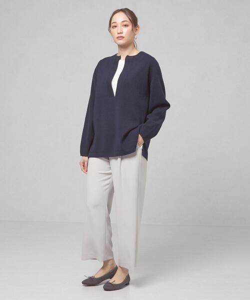 closet story(クローゼットストーリー)の「【WEB限定】<closet story>キーネック ユルプルオーバー ニット -ウォッシャブル-(ニット/セーター・レディース・ホワイト/ネイビー/マスタード・FREE)」の18枚目の写真