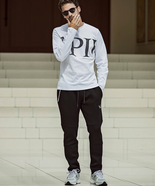 1PIU1UGUALE3 RELAX (ウノピゥウノウグァーレトレ リラックス)の「1PIU1UGUALE3 RELAX(ウノピゥウノウグァーレトレ)デジタルロゴポンチパンツ(その他パンツ・メンズ・ブラック/ネイビー/トップグレー/オフホワイト・S/M/L/XL/XXL)」の8枚目の写真