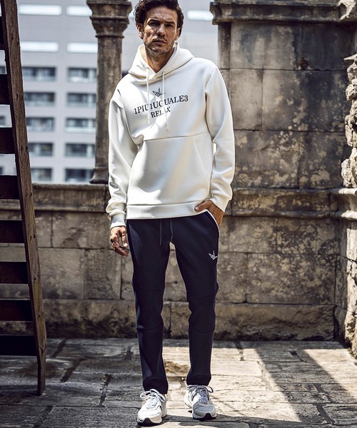 1PIU1UGUALE3 RELAX (ウノピゥウノウグァーレトレ リラックス)の「1PIU1UGUALE3 RELAX(ウノピゥウノウグァーレトレ)デジタルロゴポンチパンツ(その他パンツ・メンズ・ブラック/ネイビー/トップグレー/オフホワイト・S/M/L/XL/XXL)」の21枚目の写真