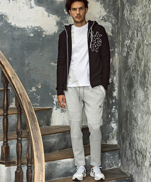 1PIU1UGUALE3 RELAX (ウノピゥウノウグァーレトレ リラックス)の「1PIU1UGUALE3 RELAX(ウノピゥウノウグァーレトレ)デジタルロゴポンチパンツ(その他パンツ・メンズ・ブラック/ネイビー/トップグレー/オフホワイト・S/M/L/XL/XXL)」の10枚目の写真