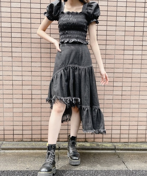 lilLilly（リルリリー）の「レオパードジャガードトップス（シャツ/ブラウス・レディース・ブラック/アイボリー・FREE）」の8枚目の写真