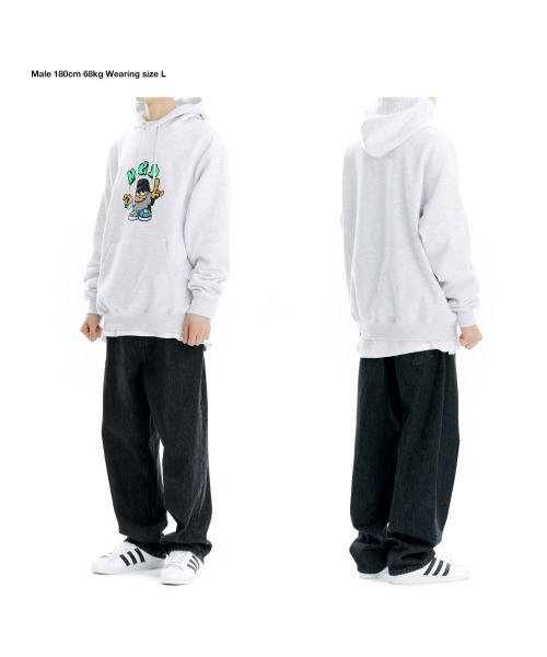 MAHAGRID（マハグリッド）の「A'GEM/9 × .kom『mahagrid/マハグリッド』MGD TAG MAN HOODIE/タグマン プルオーバーパーカー（パーカー・メンズ・ライトグレー/ブラック/グリーン・M/L）」の15枚目の写真