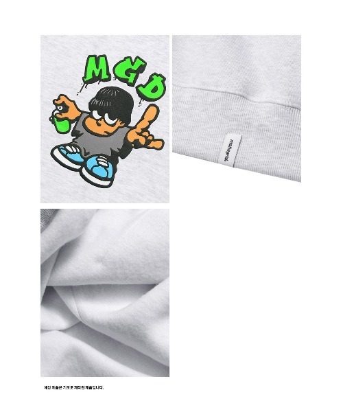 MAHAGRID（マハグリッド）の「A'GEM/9 × .kom『mahagrid/マハグリッド』MGD TAG MAN HOODIE/タグマン プルオーバーパーカー（パーカー・メンズ・ライトグレー/ブラック/グリーン・M/L）」の12枚目の写真