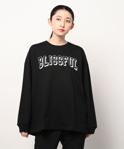 RIKKA FEMME(リッカファム)の「【ムラサキスポーツ別注】RIKKA FEMME/リッカファム ビッグシルエット ロゴロンT Q21FW15(Tシャツ/カットソー・レディース・ホワイト/ブラック・FREE)」の2枚目の写真