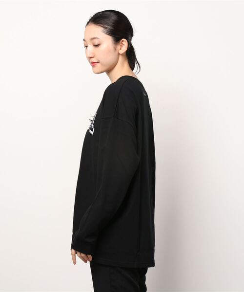 RIKKA FEMME(リッカファム)の「【ムラサキスポーツ別注】RIKKA FEMME/リッカファム ビッグシルエット ロゴロンT Q21FW15(Tシャツ/カットソー・レディース・ホワイト/ブラック・FREE)」の3枚目の写真
