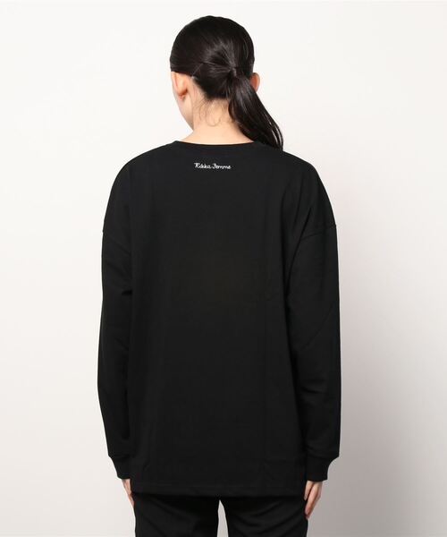 RIKKA FEMME(リッカファム)の「【ムラサキスポーツ別注】RIKKA FEMME/リッカファム ビッグシルエット ロゴロンT Q21FW15(Tシャツ/カットソー・レディース・ホワイト/ブラック・FREE)」の4枚目の写真
