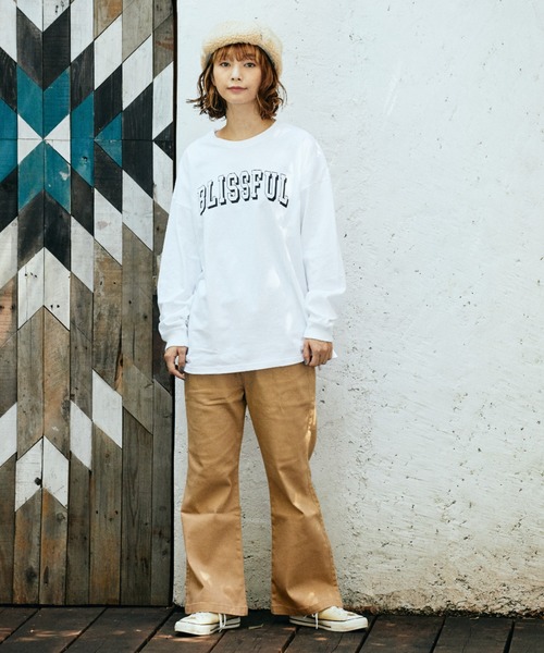 RIKKA FEMME(リッカファム)の「【ムラサキスポーツ別注】RIKKA FEMME/リッカファム ビッグシルエット ロゴロンT Q21FW15(Tシャツ/カットソー・レディース・ホワイト/ブラック・FREE)」の6枚目の写真
