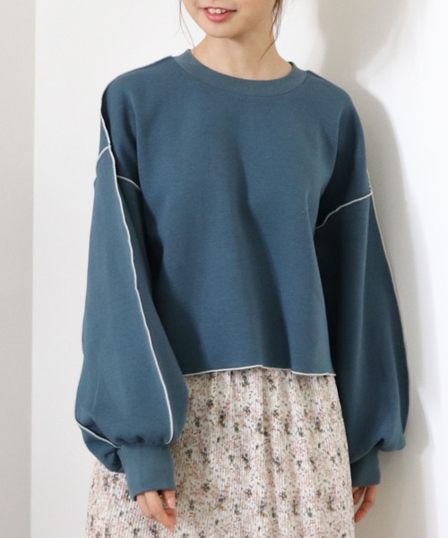 archives(アルシーヴ)の「ダンボールアウトメロープルオーバー(スウェット・レディース・チャコールグレー/グリーン/アイボリー/シルバーグレー/ブラック/ベージュ・MEDIUM)」の6枚目の写真