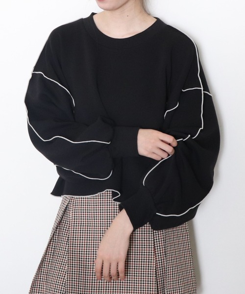 archives(アルシーヴ)の「ダンボールアウトメロープルオーバー(スウェット・レディース・チャコールグレー/グリーン/アイボリー/シルバーグレー/ブラック/ベージュ・MEDIUM)」の3枚目の写真