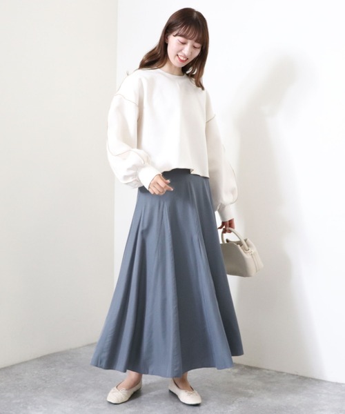 archives(アルシーヴ)の「ダンボールアウトメロープルオーバー(スウェット・レディース・チャコールグレー/グリーン/アイボリー/シルバーグレー/ブラック/ベージュ・MEDIUM)」の14枚目の写真