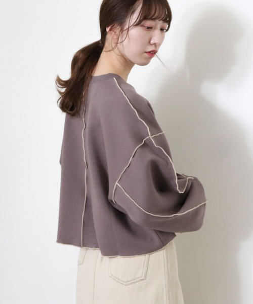 archives(アルシーヴ)の「ダンボールアウトメロープルオーバー(スウェット・レディース・チャコールグレー/グリーン/アイボリー/シルバーグレー/ブラック/ベージュ・MEDIUM)」の9枚目の写真