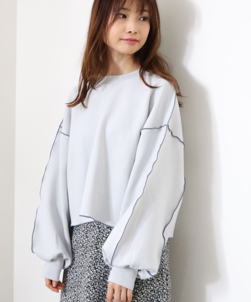 archives(アルシーヴ)の「ダンボールアウトメロープルオーバー(スウェット・レディース・チャコールグレー/グリーン/アイボリー/シルバーグレー/ブラック/ベージュ・MEDIUM)」の16枚目の写真