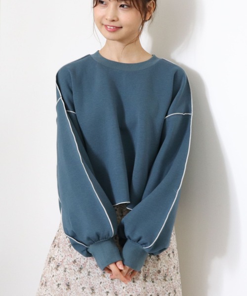 archives(アルシーヴ)の「ダンボールアウトメロープルオーバー(スウェット・レディース・チャコールグレー/グリーン/アイボリー/シルバーグレー/ブラック/ベージュ・MEDIUM)」の8枚目の写真