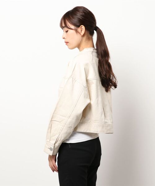 ems excite（エムズエキサイト）の「ノーカラーGジャン（ノーカラージャケット・レディース・ブラック/ブルー/アイボリー・FREE）」の16枚目の写真