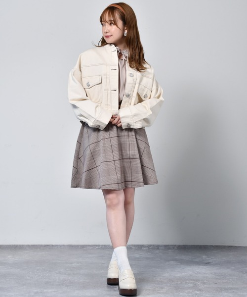 ems excite（エムズエキサイト）の「ノーカラーGジャン（ノーカラージャケット・レディース・ブラック/ブルー/アイボリー・FREE）」の5枚目の写真