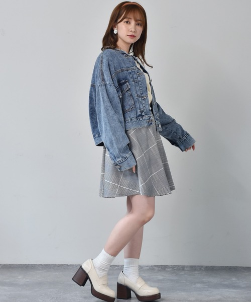 ems excite（エムズエキサイト）の「ノーカラーGジャン（ノーカラージャケット・レディース・ブラック/ブルー/アイボリー・FREE）」の8枚目の写真