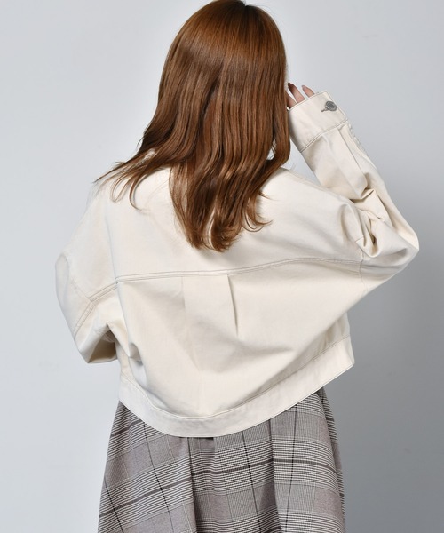 ems excite（エムズエキサイト）の「ノーカラーGジャン（ノーカラージャケット・レディース・ブラック/ブルー/アイボリー・FREE）」の11枚目の写真