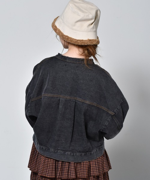 ems excite（エムズエキサイト）の「ノーカラーGジャン（ノーカラージャケット・レディース・ブラック/ブルー/アイボリー・FREE）」の13枚目の写真