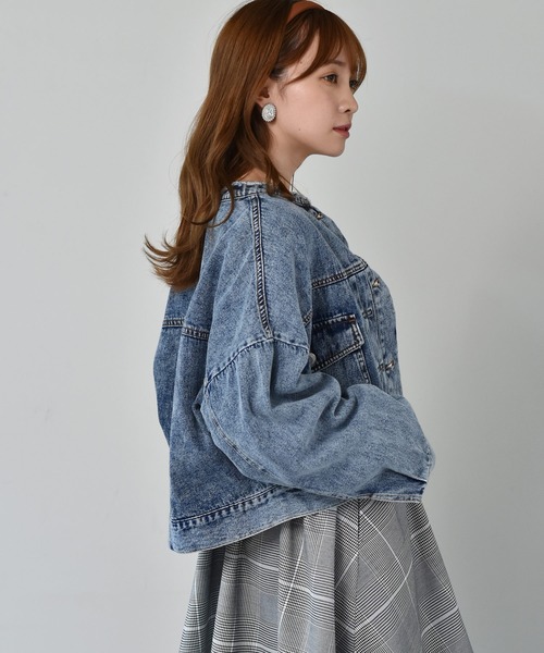 ems excite（エムズエキサイト）の「ノーカラーGジャン（ノーカラージャケット・レディース・ブラック/ブルー/アイボリー・FREE）」の14枚目の写真